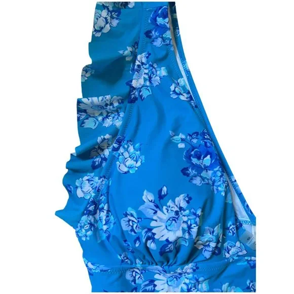 4X NWT Sexy Swimsuit Cupshe blue plunge front - Picture 2 of 7